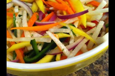 Jicama Mango Pepper Salad Recipe • A Colorful & Healthy Side Dish! - Episode #45