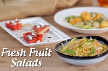 Watermelon Pops, Raw Mango-Papaya Salad, Melon Salad | Fresh Fruit Salad Recipes By Krishna Bhuptani