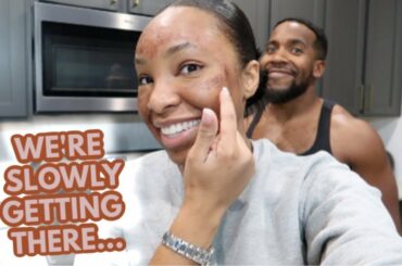 Microneedling Skin Update & My Favorite Healthy Meal To Cook for Him! |VLOG WEEK DAY 3
