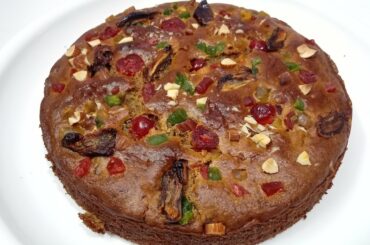 Eggless whole wheat jaggery plum cake~Christmas special eggless healthy plum cake~eggless fruit cake