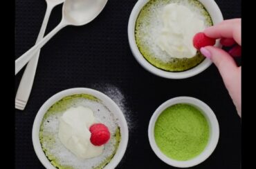 Keto Recipe - Matcha Mugcake Dessert with MCTs - The Perfect "Energy Boosting Fat Burning Snack"