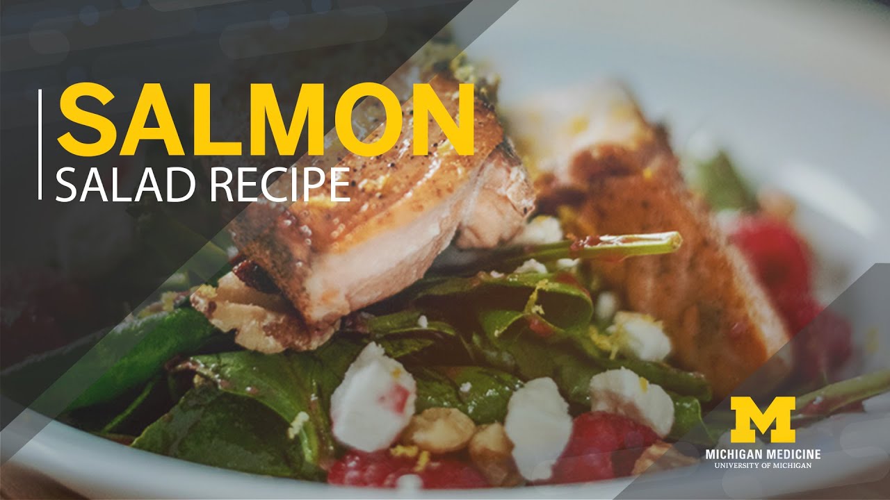Food for Your Mood: Salmon Salad with Raspberry Vinaigrette Recipe Food for Your Mood: Salmon Salad with Raspberry Vinaigrette Recipe