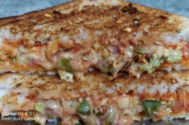 2 मिनट में बनाए टेस्टी और हेल्दी सैंडविच(mayonnaise sandwich)/easy n testy breakfast