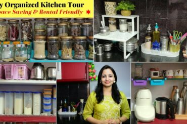 Kitchen Tour | Space Saving Kitchen Organization Ideas | Rented Kitchen Organizing Tips | UrbanRasoi
