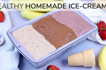 HOMEMADE ICE CREAM RECIPE | easy, healthy neapolitan ice cream