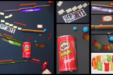 'Marble Run'  made of sweets and snacks! Amazing DIY works!