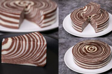 Zebra Bread Pudding | Agar Agar Bread Pudding | Eggless & Without Oven | Yummy