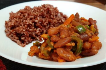 Red rice veggie bowl| Indian burrito bowl| Healthy weight loss recipe|Benefits of red rice| Tamil