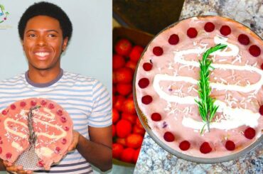 Raspberry Pomegranate Cheesecake! | Raw Vegan No Bake Healthy Weight-Loss Dessert Recipe!