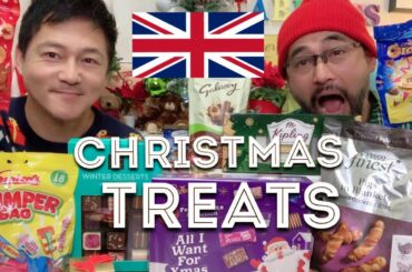 Trying British Christmas Snacks Cake & Candy