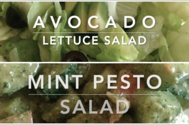 2 Healthy Salads in 2 ways - Avocado Lettuce Salad & Mint Pesto Salad - NoNg -Sattvik Kitchen
