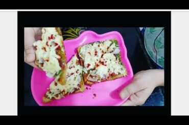 5 मिनट तवा ब्रेड पिज्जा | Tawa Bread Pizza Sandwich Hindi | Quick Easy Bread Pizza | बिना ओवन पिज्जा