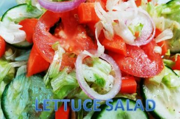 LETTUCE SALAD II HEALTHY SALAD II LETTUCE MIXED VEGETABLE SALAD II SALAD CUTTING AND MAKING