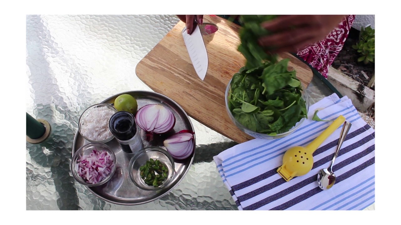 How to Make a Sri Lankan Style Spinach Salad/Sambal How to Make a Sri Lankan Style Spinach Salad/Sambal