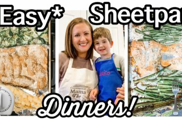 HEALTHY 30 MINUTE MEAL IDEAS // SHEET PAN CHICKEN DINNER RECIPE //  SHEET PAN SALMON AND ASPARAGUS