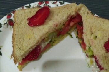 Healthy sandwich for kids strawberry sandwich | Healthy breakfast sandwich | Healthy sandwich