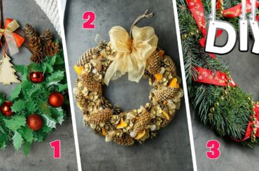 Christmas Wreaths Tutorial | 3 DIY Christmas Wreaths Ideas | Christmas DIY Decorations 2019 / 2020