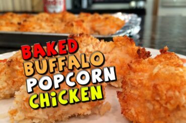 Baked Buffalo Popcorn CHICKEN Recipe (Healthy)