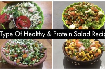 4 Way Salad Recipe|4 way High Protein Rich Salad Recipe|4 way Healthy & Veg Salad|4 way Indian Salad