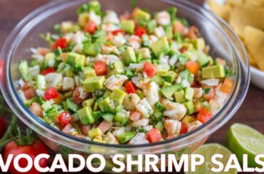 Loaded Avocado Shrimp Salsa Recipe - Homemade Shrimp Salad