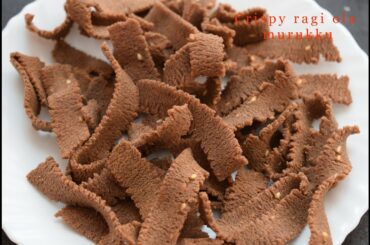 Crispy Ragi olai murukku recipe | Ragi Ribbon pakoda recipe | Healthy snacks|Finger millet recipes