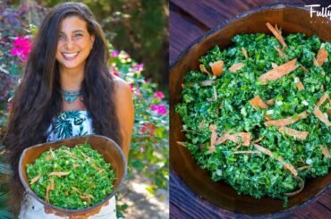 Cheesy Kale Salad Recipe! FullyRaw & Vegan!