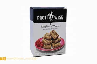 ProtiWise - High Protein Diet Bar | Raspberry Wafers | Low Calorie, Low Fat, Low Sugar (5/Box)