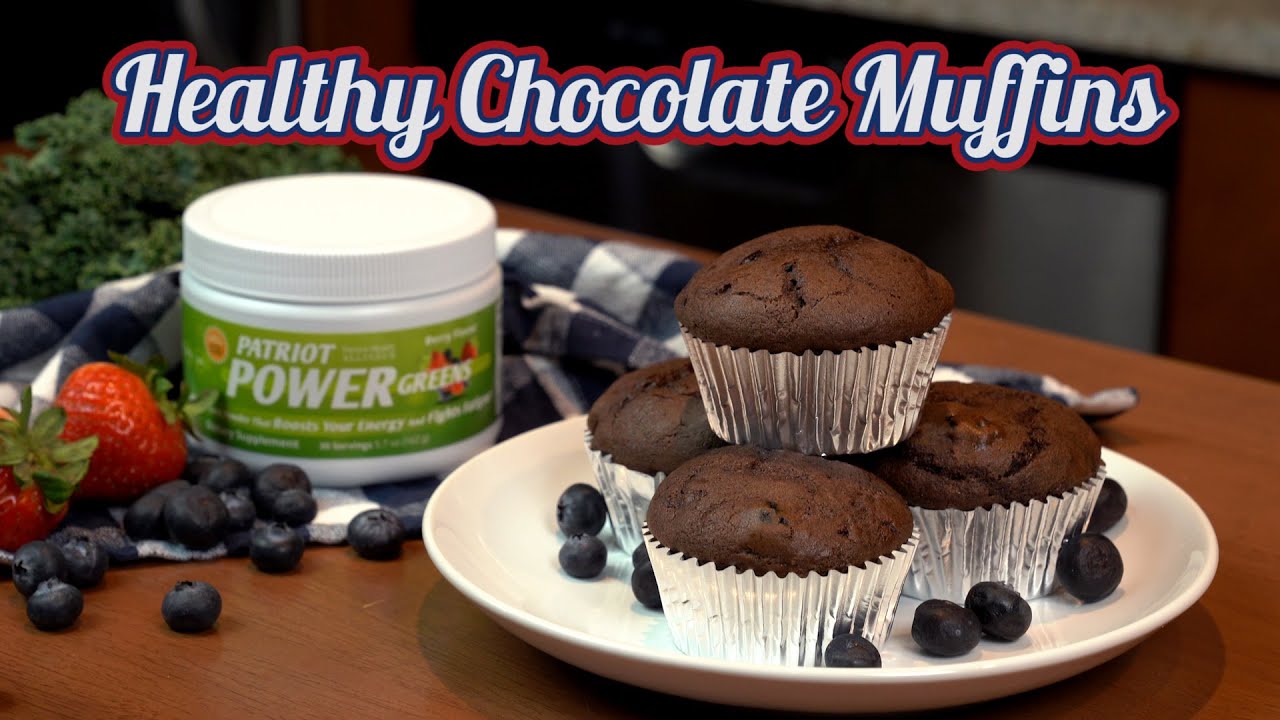 Healthy Chocolate Muffins | Patriot Power Greens Recipe Healthy Chocolate Muffins | Patriot Power Greens Recipe
