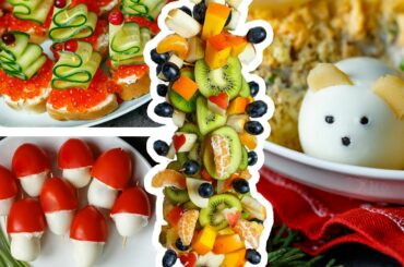New Year's Eve Recipes 2020 | Mouse Salad | Mushrooms Appetizer | Fruit Christmas Tree