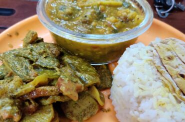 Eating homemade veg meal 😋 yummy food healthy food