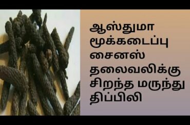 ஆஸ்துமா மூக்கடைப்பு சைனஸ் தலைவலிக்கு சிறந்த மருந்து திப்பிலி#lstamil
