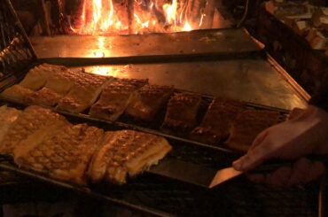 Salmon Cooked On Open Fire! Healthy food - Only With Salt.