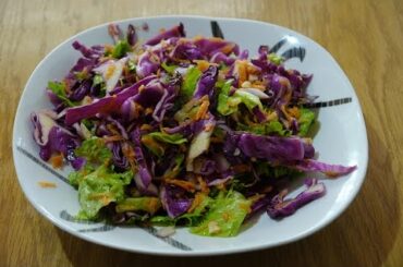 Rainbow slaw - how to make raw red cabbage salad