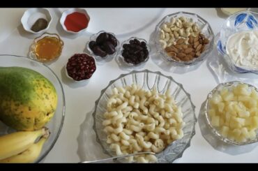 Best Creamy Macaroni Fruit Salad | Healthy food by Mobushra Shakil