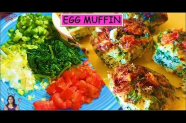 How to make Egg Muffins (Hindi) | Indian style Baked Frittata recipe | Healthy Breakfast Recipe