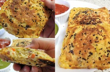 कम तेल का सूजी और बेसन का नाश्ता | Suji Nashta |Sandwich without Bread