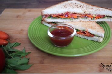 Vegetable Hummus Sandwich