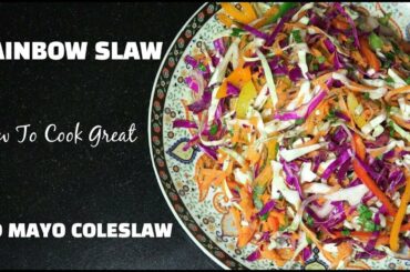 Rainbow Slaw - No Mayo Coleslaw - Vegan Recipes - Healthy Salad Recipes