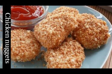 Chicken nuggets recipe, kids snacks , lunchbox ideas, kids healthy food, toddler food ideas