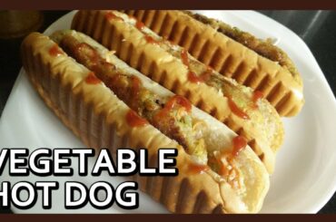 Homemade Vegetarian Hot Dog | Veg Hot Dog Recipe | Snack Recipe by Healthy Kadai
