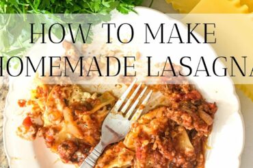 How to Make HOMEMADE LASAGNA | Winter Dinner Ideas | Meat & Veggie Lasagna with Cottage Cheese