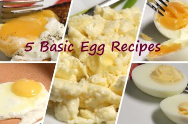 5 Egg Recipes for Breakfast | Simple & Easy Egg Recipes | Scrambled Egg | Egg Poach | Boiled Egg