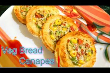 Veg Bread Canapes Recipe in Hindi- Easy & Quick Veg Canapes- Veg Snack Recipes