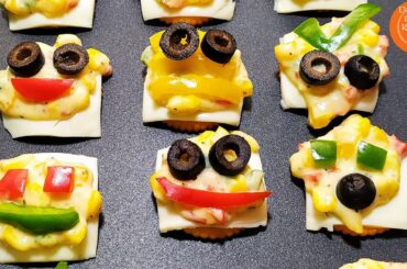 Easy Monaco Biscuit Toppings | Cheesy Monaco Bites | Healthy Snacks Ideas | Party Starrer Recipe