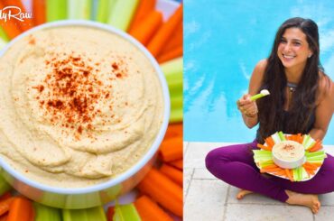 The BEST Fullyraw Vegan Hummus Recipe EVER!...in the Kitchen with Dad! #approved