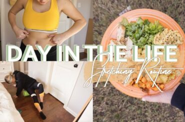 HEALTHY LUNCH RECIPE | STARTING FROM SCRATCH | STRETCHING ROUTINE FOR STRENGTHENING THE PELVIC FLOOR