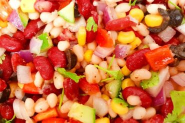 HEALTHY BEAN SALAD under 1 min!!!