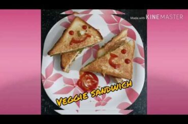 வெஜ் சாண்ட்விச் | Healthy & Instant Veggie sandwich | Homemade Sandwich recipe in தமிழ்