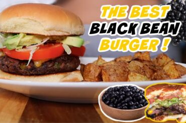 THE BEST BLACK BEAN BURGER RECIPE | SUPER HEALTHY & YUMMY | TASHAY SIRJUE