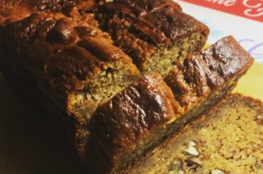 Low Fat Banana Pecan Bread Recipe & Demonstration * Low Fat Diet *